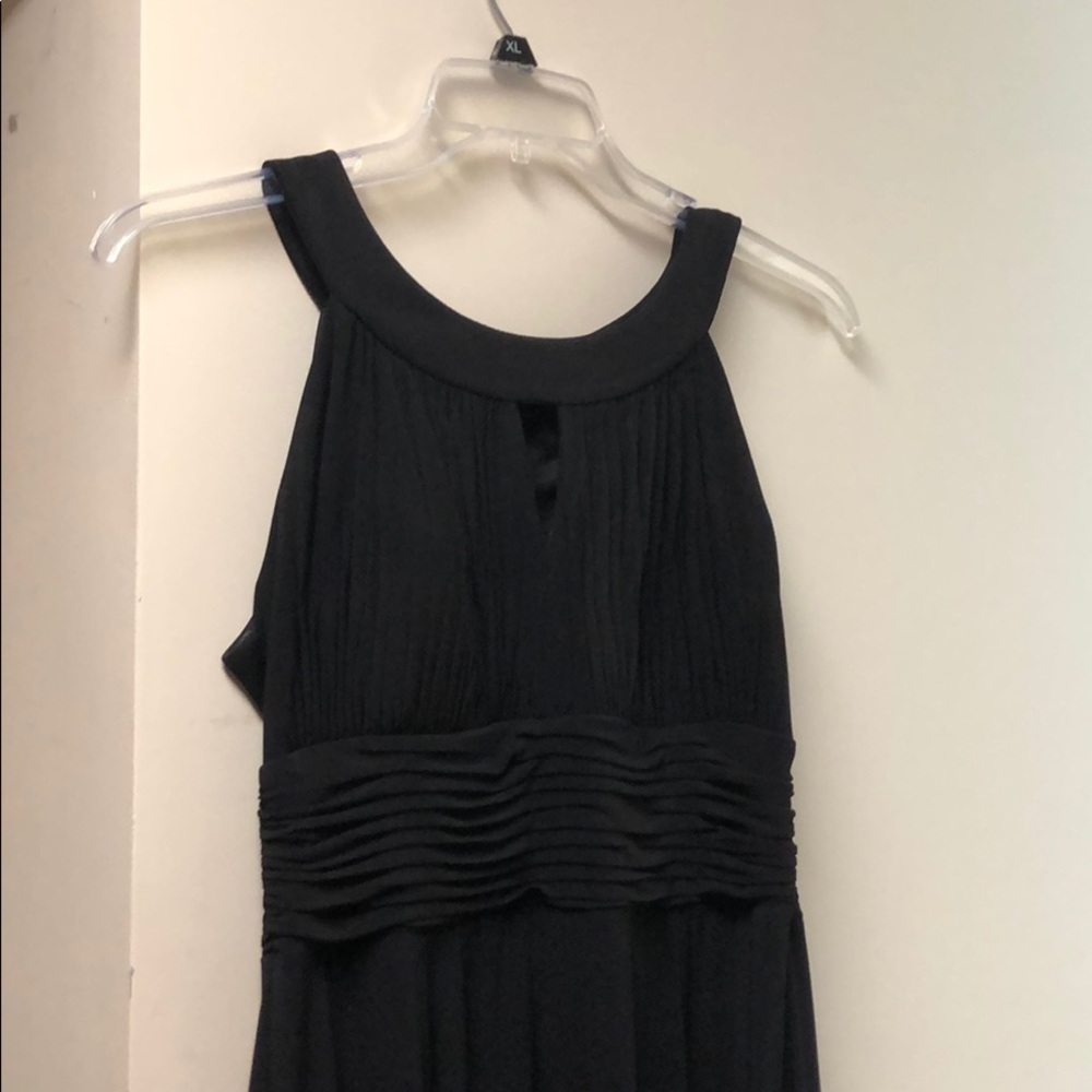 Black halter top dress
